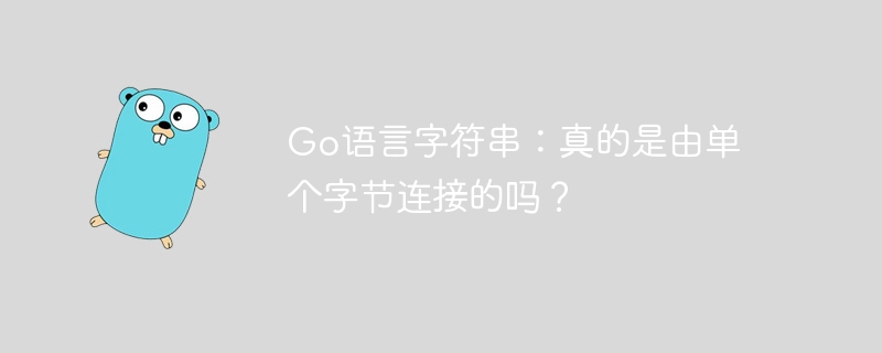 Go语言字符串：真的是由单个字节连接的吗？