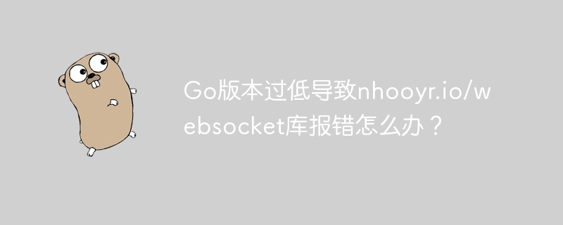 Go版本过低导致nhooyr.io/websocket库报错怎么办？