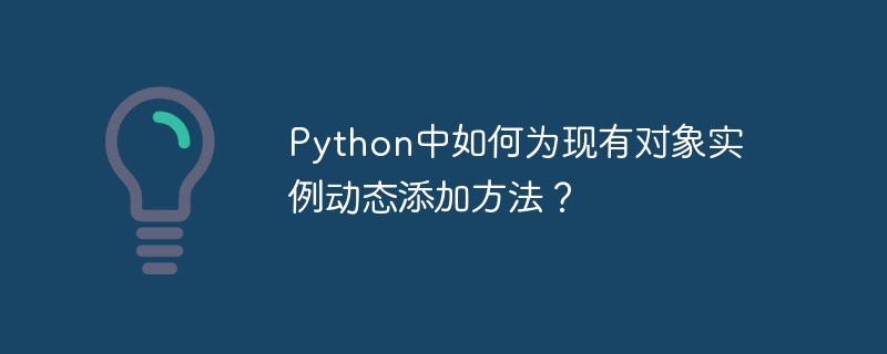 python中如何为现有对象实例动态添加方法？