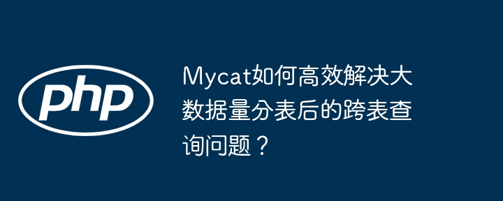 mycat如何高效解决大数据量分表后的跨表查询问题？