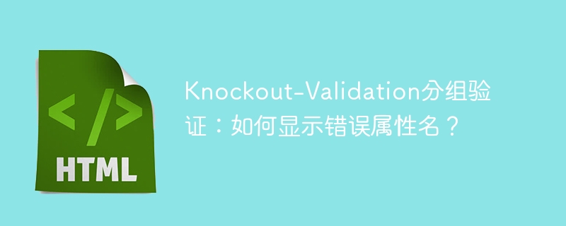 Knockout-Validation分组验证：如何显示错误属性名？