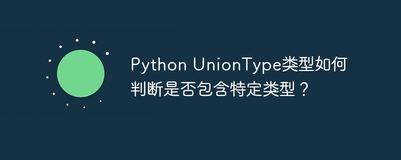 python uniontype类型如何判断是否包含特定类型？