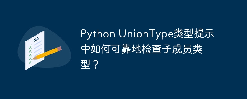 python uniontype类型提示中如何可靠地检查子成员类型？