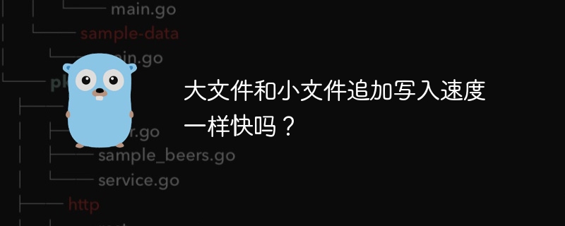 大文件和小文件追加写入速度一样快吗？