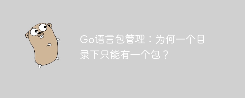 Go语言包管理：为何一个目录下只能有一个包？