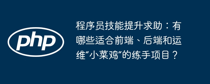 程序员技能提升求助：有哪些适合前端、后端和运维“小菜鸡”的练手项目？