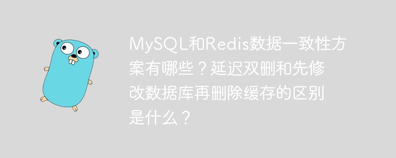 MySQL和Redis数据一致性方案有哪些？延迟双删和先修改数据库再删除缓存的区别是什么？