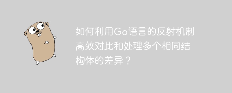 如何利用Go语言的反射机制高效对比和处理多个相同结构体的差异？