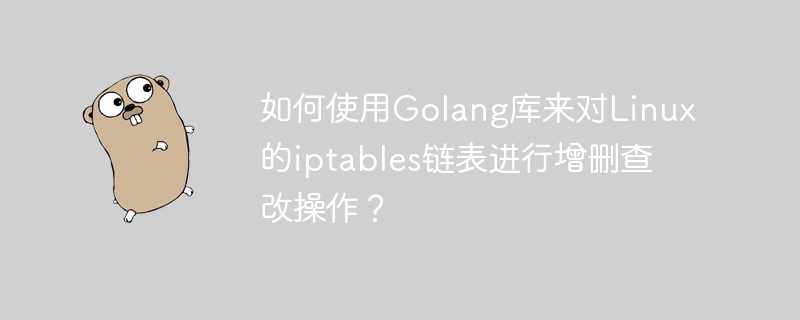 如何使用Golang库来对Linux的iptables链表进行增删查改操作？