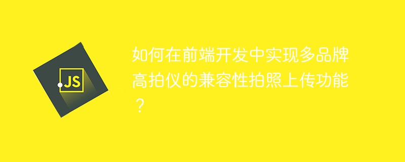 如何在前端开发中实现多品牌高拍仪的兼容性拍照上传功能？