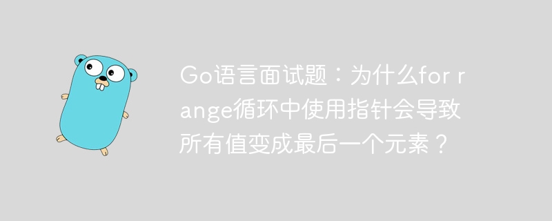 Go语言面试题：为什么for range循环中使用指针会导致所有值变成最后一个元素？