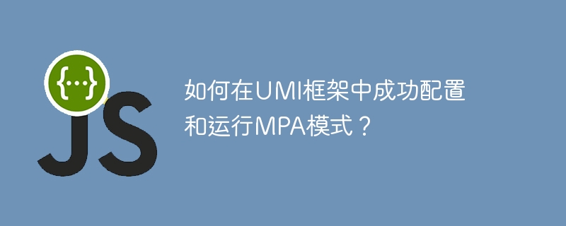 如何在UMI框架中成功配置和运行MPA模式？