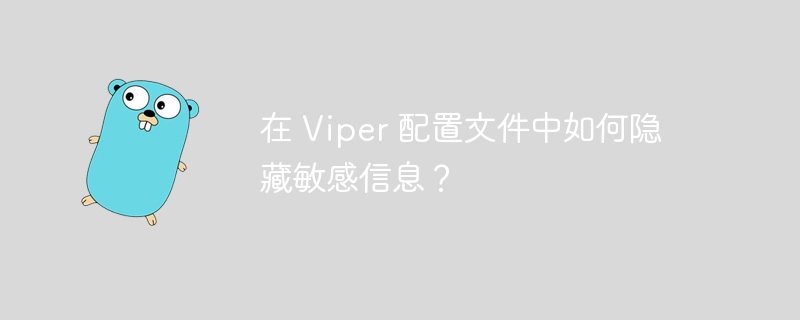 在 Viper 配置文件中如何隐藏敏感信息？