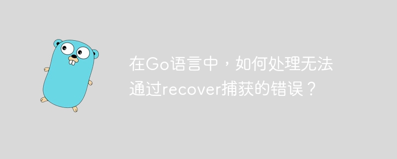 在Go语言中，如何处理无法通过recover捕获的错误？