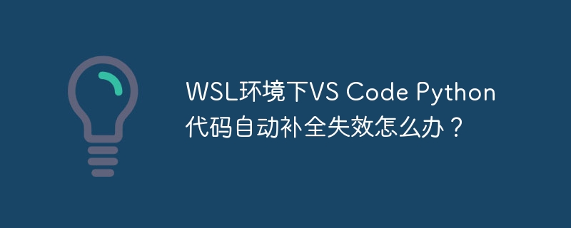 wsl环境下vs code python代码自动补全失效怎么办？
