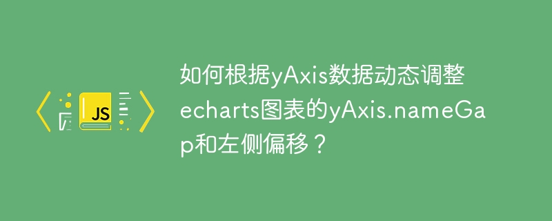 如何根据yAxis数据动态调整echarts图表的yAxis.nameGap和左侧偏移？