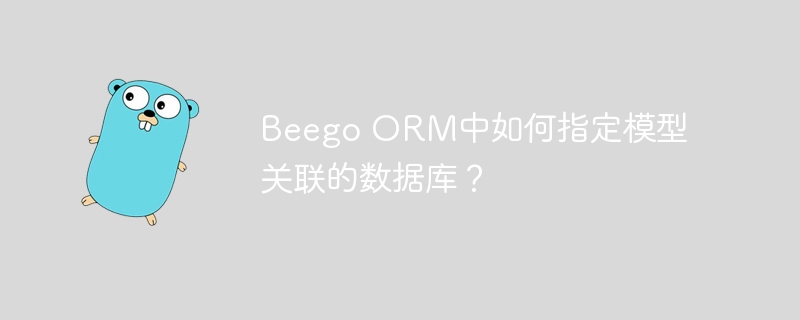 Beego ORM中如何指定模型关联的数据库？