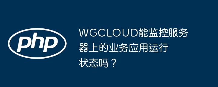 wgcloud能监控服务器上的业务应用运行状态吗？