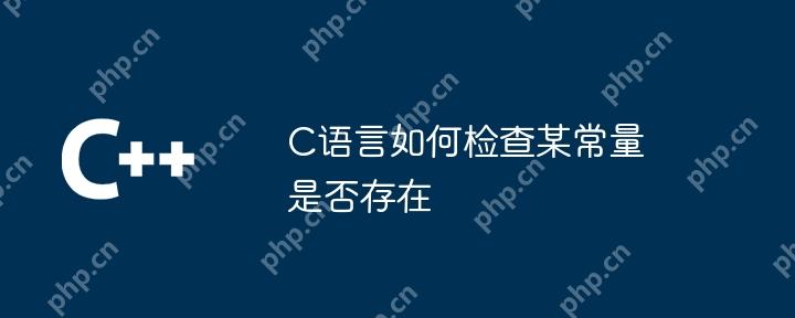 C语言如何检查某常量是否存在