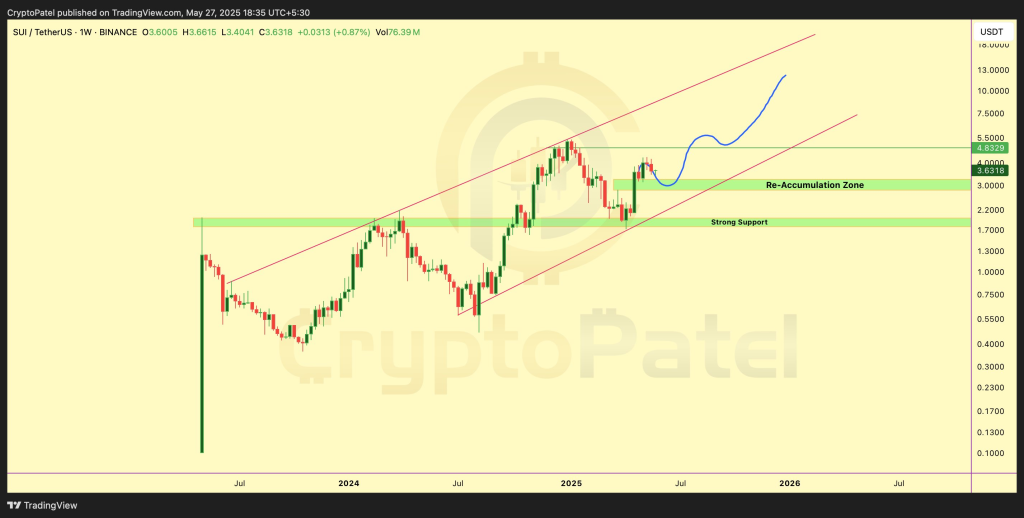 sui（​​sui）价格为$ 10这个周期？图表显示的是