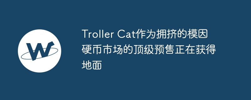 Troller Cat作为拥挤的模因硬币市场的顶级预售正在获得地面