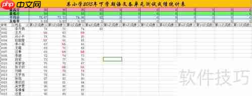 如何用Excel高效统计学生成绩