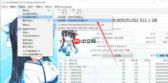 CrystalDiskInfo怎么设置自动刷新对象-CrystalDiskInfo设置自动刷新对象的方法