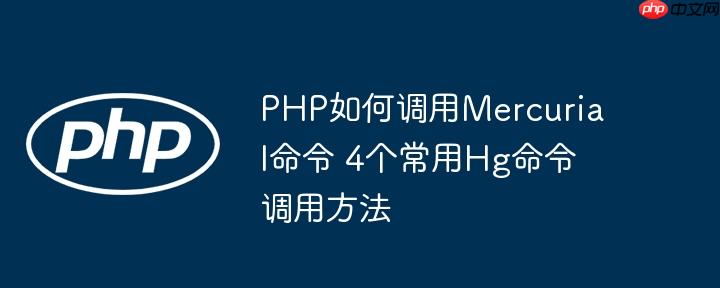 PHP如何调用Mercurial命令 4个常用Hg命令调用方法
