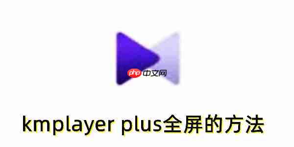 kmplayer plus怎么全屏？kmplayer plus全屏播放的方法