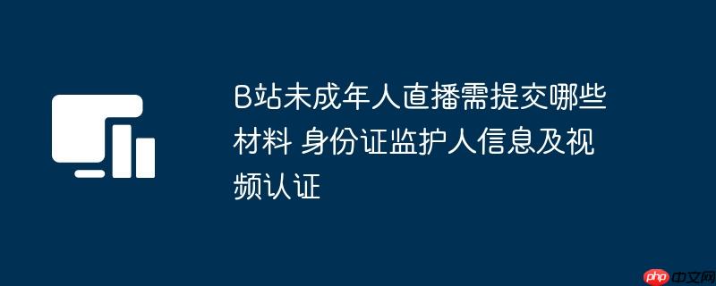 B站未成年人直播需提交哪些材料 身份证监护人信息及视频认证