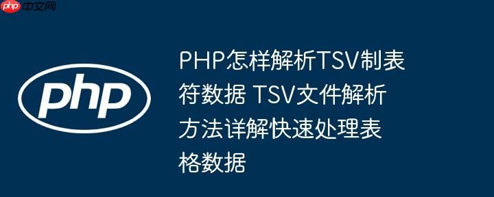 PHP怎样解析TSV制表符数据 TSV文件解析方法详解快速处理表格数据