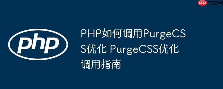 PHP如何调用PurgeCSS优化 PurgeCSS优化调用指南
