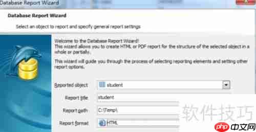 Maestro导出HTML格式数据库表报告教程
