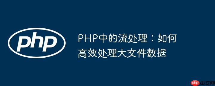 PHP中的流处理：如何高效处理大文件数据