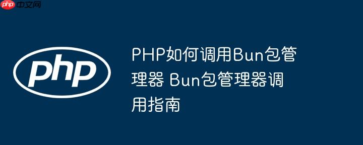 PHP如何调用Bun包管理器 Bun包管理器调用指南