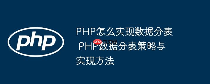 PHP怎么实现数据分表 PHP数据分表策略与实现方法
