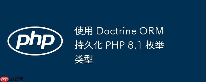 使用 Doctrine ORM 持久化 PHP 8.1 枚举类型
