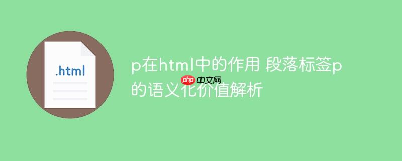p在html中的作用 段落标签p的语义化价值解析