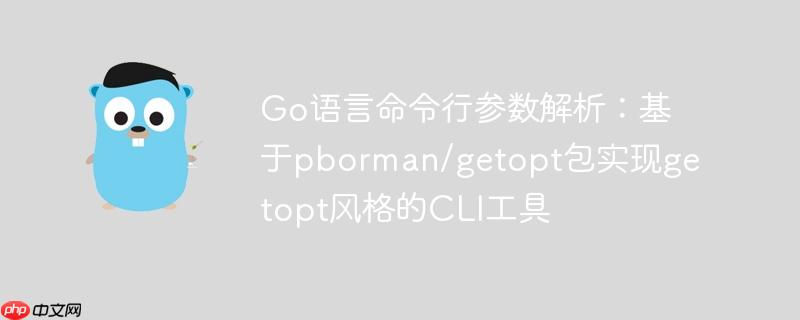 Go语言命令行参数解析：基于pborman/getopt包实现getopt风格的CLI工具