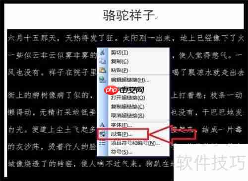Word文档页面排版技巧