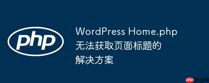 wordpress home.php 无法获取页面标题的解决方案