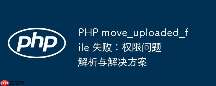 PHP move_uploaded_file 失败：权限问题解析与解决方案