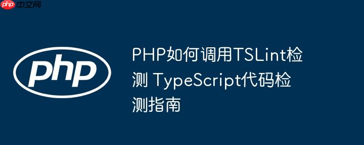 PHP如何调用TSLint检测 TypeScript代码检测指南
