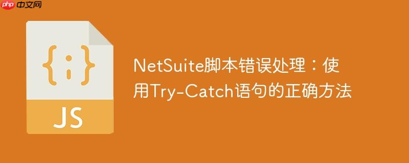 NetSuite脚本错误处理：使用Try-Catch语句的正确方法