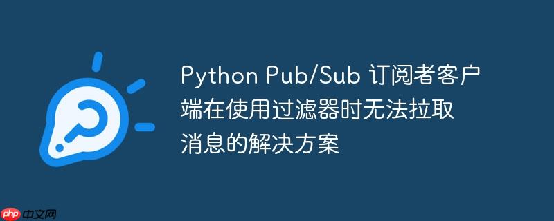 python pub/sub 订阅者客户端在使用过滤器时无法拉取消息的解决方案
