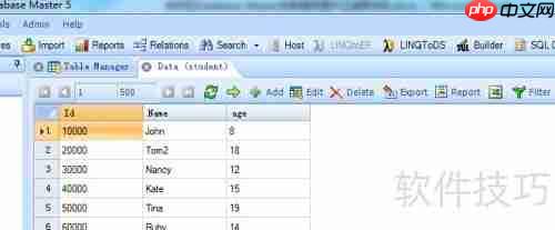 DB Master生成数据库表的TXT格式报表方法