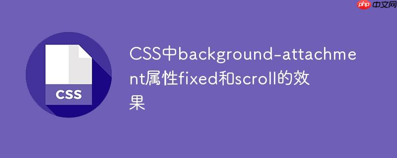 CSS中background-attachment属性fixed和scroll的效果