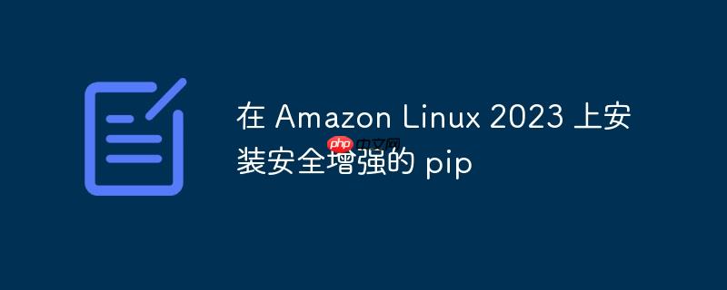 在 amazon linux 2023 上安装安全增强的 pip