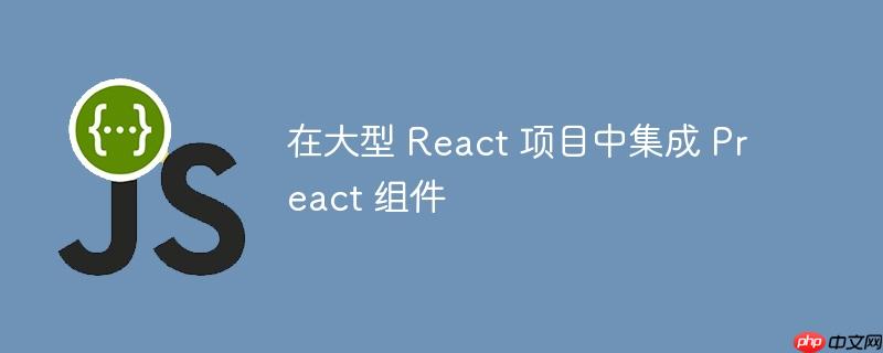 在大型 React 项目中集成 Preact 组件