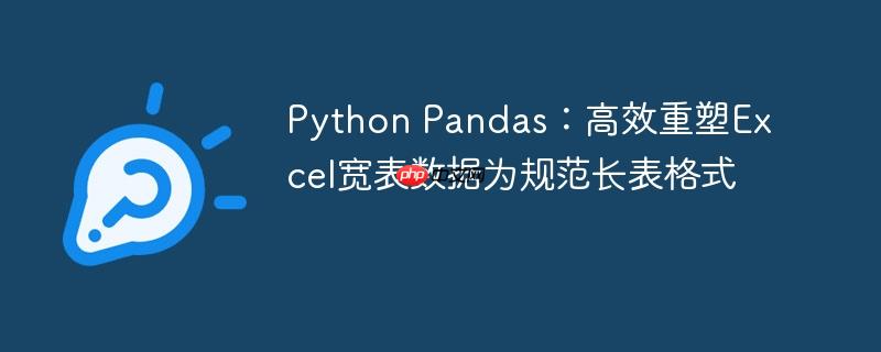 Python Pandas：高效重塑Excel宽表数据为规范长表格式
